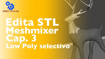 🔺Como editar un STL reduciendo polígonos y convertirlo en LOW POLY con Meshmixer ♦️crea modelos 3D🔻