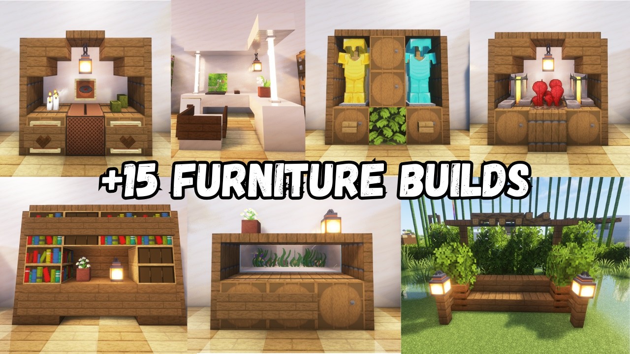 15+ Minecraft Furniture Build Hacks and Designs! - YouTube