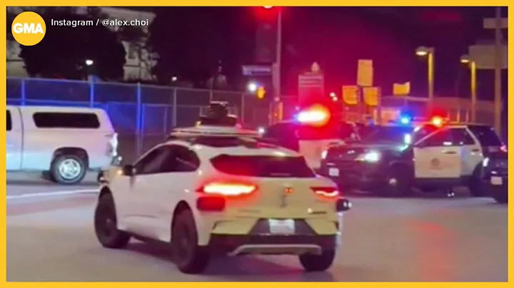 Self-driving taxi takes passenger through active police scene