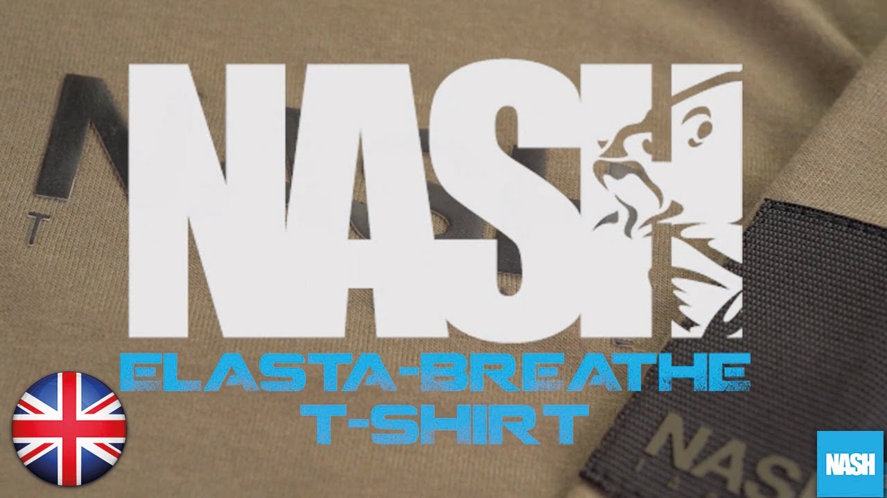 Nash Elasta-Breathe T-Shirt Black Carp Fishing Clothing 