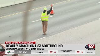 I-83 S reopens after truck spills cooking oil, multiple backlog crashes; one fatal