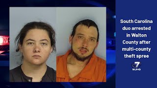 South Carolina duo arrested in Walton County after multi-county theft spree
