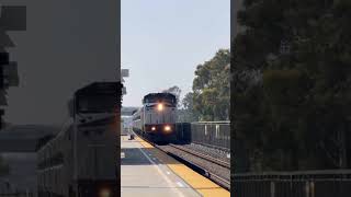 A580 with 510 and 503 cruising through Tustin with a beautiful Doppler effect #train #amtrak