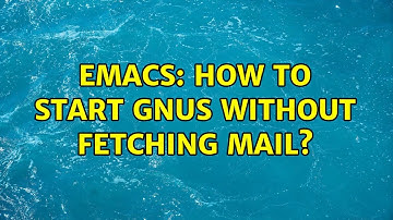 Emacs: how to start Gnus without fetching mail?