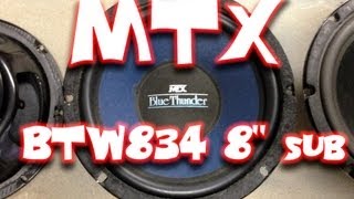 Mtx Blue Thunder 8 Subwoofer Btw834 Flex Old School Subwoofer Demo