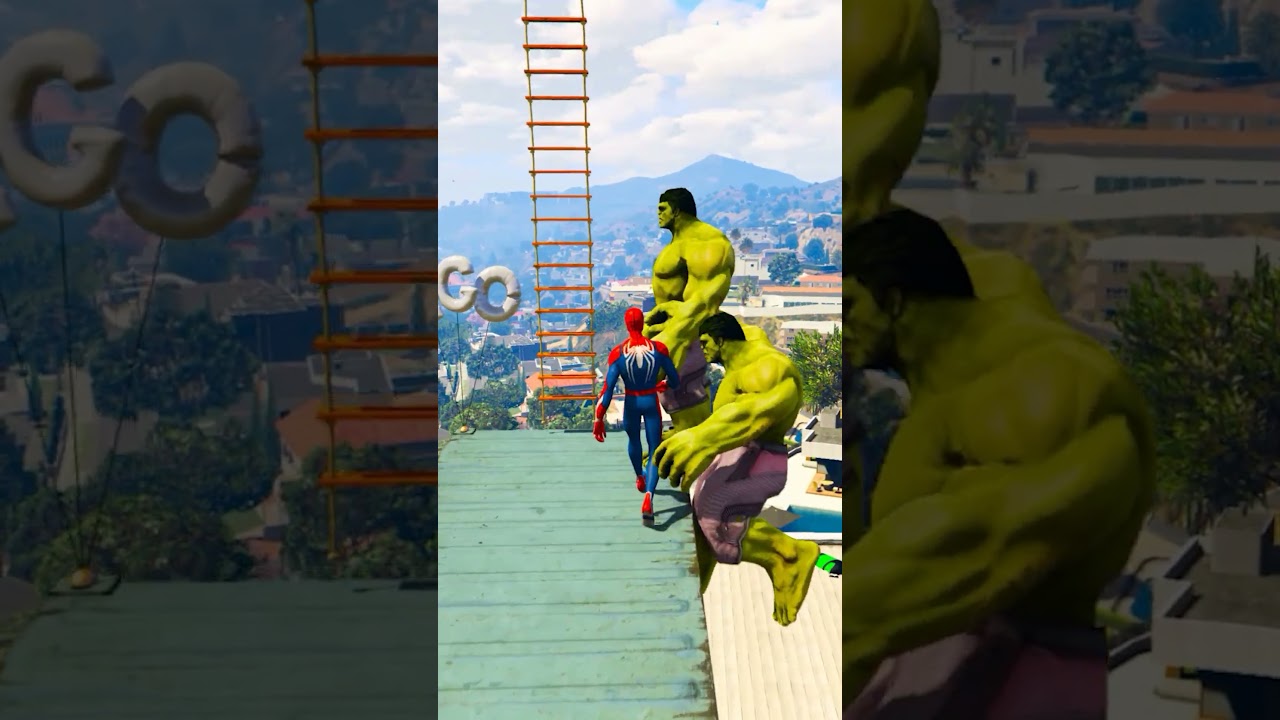 GTA 5 Ragdoll Spiderman Jumping Into Pool (Euphoria Physics/Ragdolls) 