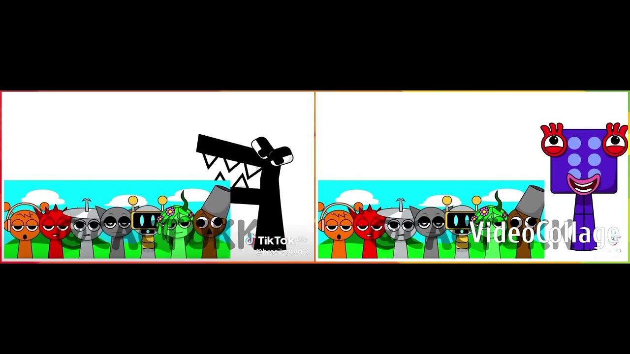 Sprunki oc F from alphabet lore & 6 from number blocks - YouTube