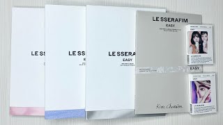 Распаковка альбома LE SSERAFIM / Unboxing album LE SSERAFIM EASY (SET,COMPACT & Weverse Albums ver.)
