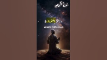 اكتب شيء تؤجر عليه 🤍 🤲🏻 #quran #اسلام #قرآن #راحة_نفسية #سورة_لقمان