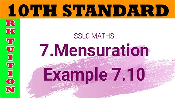 10th standard sslc maths mensuration example 7.10