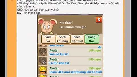 Ngọc Rồng Online- Những lưu ý cho ae nro khi mở rương avata sk cho 1 số ae chưa biết