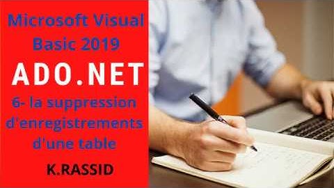 TP6 Programmation VB.Net 2019 | Suppression d