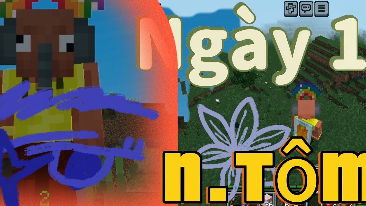 SINH TỒN MINECRAFT CÙNG TÔM | Ngày 1 - Normal mode | 5 phút - YouTube