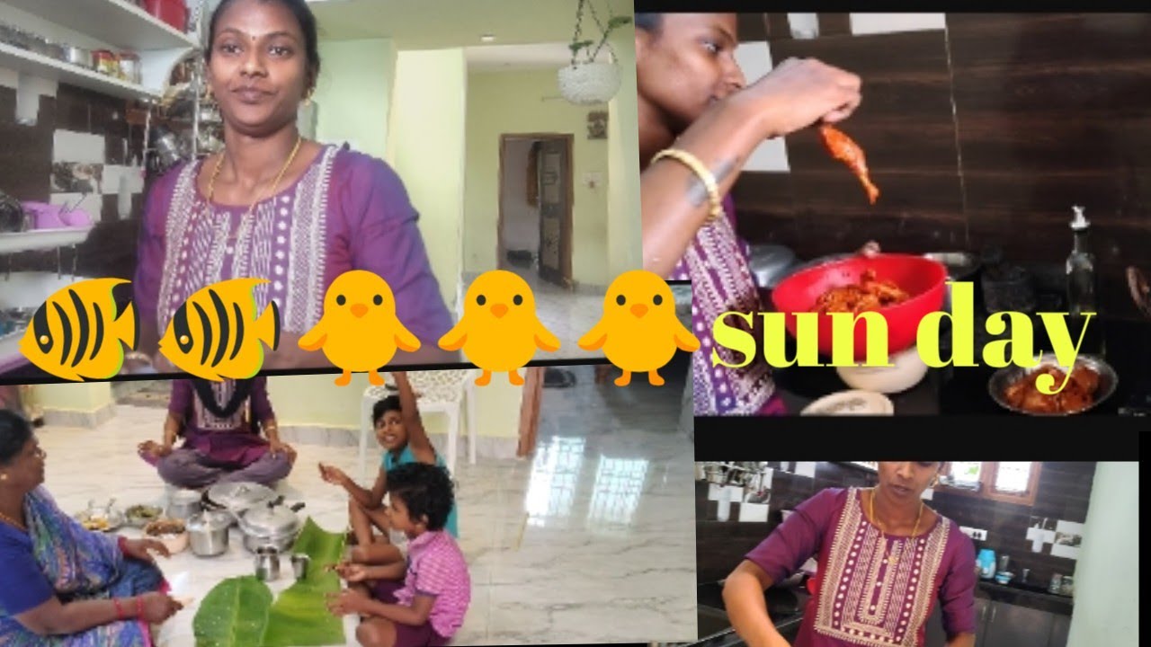 Sunday ஒரு ஸ்பெஷலான விருந்து சாப்பாடு  பறக்கிறது ஓடறது 🐥🐠🐟🐠 எல்லாம் சமைக்கலாம் 😋😋😋😋#vlogs