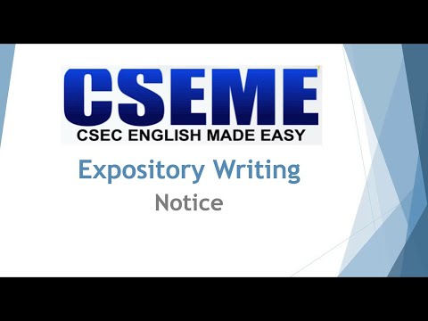 Video: How To Compose A Notice