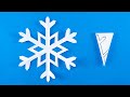 Easy Paper Snowflakes | Simple way to cut traditional snowflake out of paper  ❄