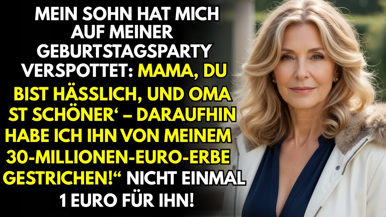 Mein Sohn verspottete mich an meinem Geburtstag… am nächsten Tag bettelte er um das Erbe!