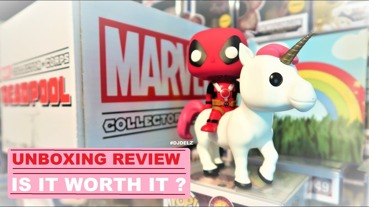 Marvel Collectors Corps Funko Pop Deadpool With Unicorn Box From Amazon Unboxing Real Review