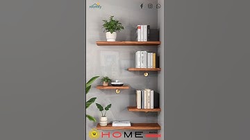 Floating Wall Shelf Design – Teak Wood Elegance! 🪵📚 #Shorts