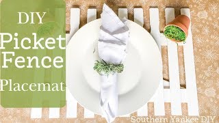 Spring/Easter Tablescape Part 2: DIY picket fence placemats