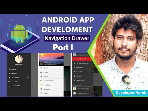 Android Bangla Tutorial how to created navigation drawer android
