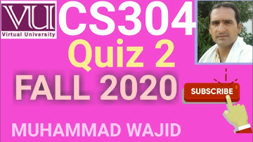 cs304 quiz 2 solution fall 2020