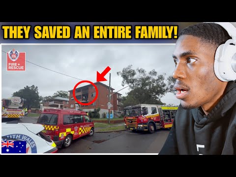 American Reacts to NSW Firefighters Rescuing a Family and Their Dog from e-bike blaze