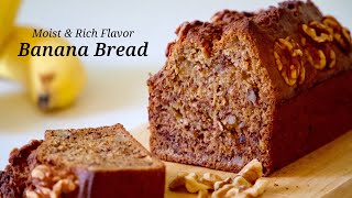 THE BEST CRISPY & MOIST BANANA BREAD RECIPE