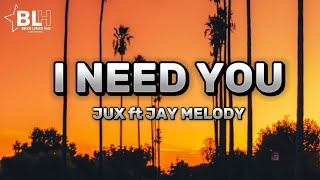 Jux ft Jay Melody - I Need You (Lyrics) Resimi