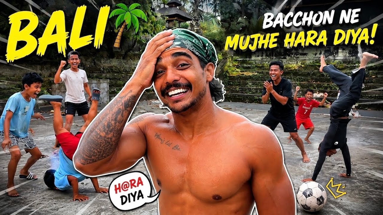 Bali Mein Bachhon Ne Mujhe Hara Diya 😭⚽!! EXPLORING BALI PART 2 | Rohit Zinjurke| Reactionboi Vlog
