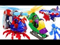 Marvel Superhero Spider-Man VS Goblin Helicopter battle! | DuDuPopTOY