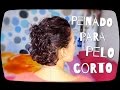 Peinado para pelo rizado corto