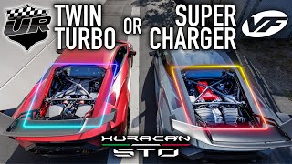 TWIN TURBO vs SUPERCHARGED Huracan STO - Who Wins?