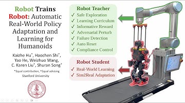 Robot Trains Robot: Automatic Real-World Policy Adaptation and Learning for Humanoids