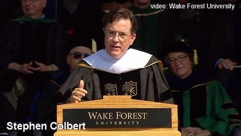 Stephen Colbert addresses Wake Forest University