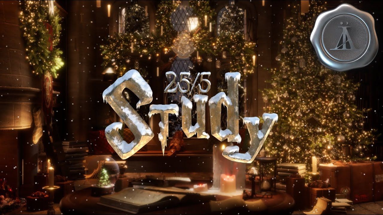 Study at Christmas Hogwarts🕯️𐙚 Harry Potter Inspired Ambience | Pomodoro 25/5🕯️2 Hours