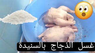 كيفية غسل الدجاج بالسنيدة ، طريقة خطيرة