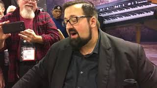 Joey DeFrancesco with Peppe Moralla at The NAMM Show 2018.