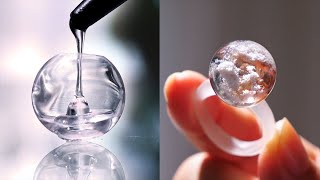 【雲レジン☁️】UVレジンでガラスドームのような球体を簡単に作るアイデア💡透き通る夕暮れを閉じ込めたリングの制作プロセス💍