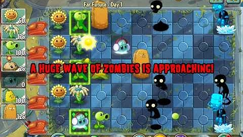 Plants vs. Zombies 2 New Map! Far Future at last ios iphone gameplay