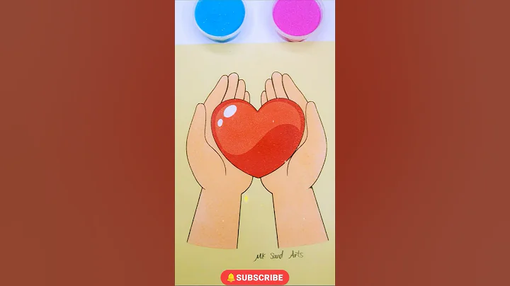 Hand Holding Heart✋💖✋#asmr #sandasmr #love #heart #sandpainting #satisfying #relaxing