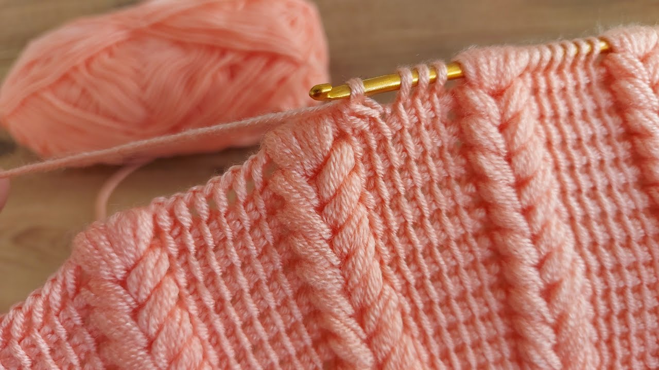 Easy Knitting Tunisian Baby Blanket Tunus işi Kolay Battaniye Yelek