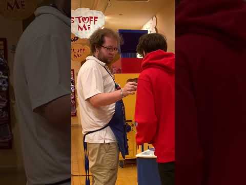 Recording a ridiculous voice message at build a bear￼