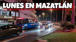 Así es un lunes de noche en el Malecón de Mazatlán