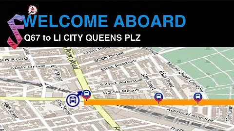 Q67 to Long Island City Queens Plaza South via Bklyn-Qns Expwy via Borden bus audio announcements