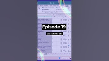 Ouvrir et utiliser un fichier CSV dans Excel