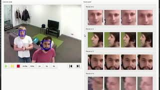 EORA Secure Video Analytics System: faces clustering and search in the database