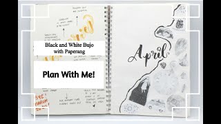 PLAN WITH ME// My Black and White Bujo Using Paperang