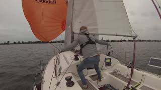 Sun Fast 32 Accelerate Solo Spinnaker windward drop (how - to)