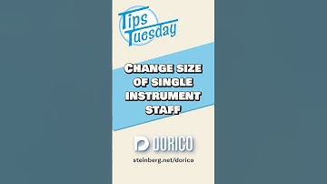 Change the staff size for a single instrument #TipsTuesday #Dorico #Steinberg #musicnotation